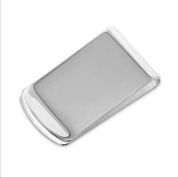 Silver 925 High Polished Wide Money Clip - Picture 1 of 1